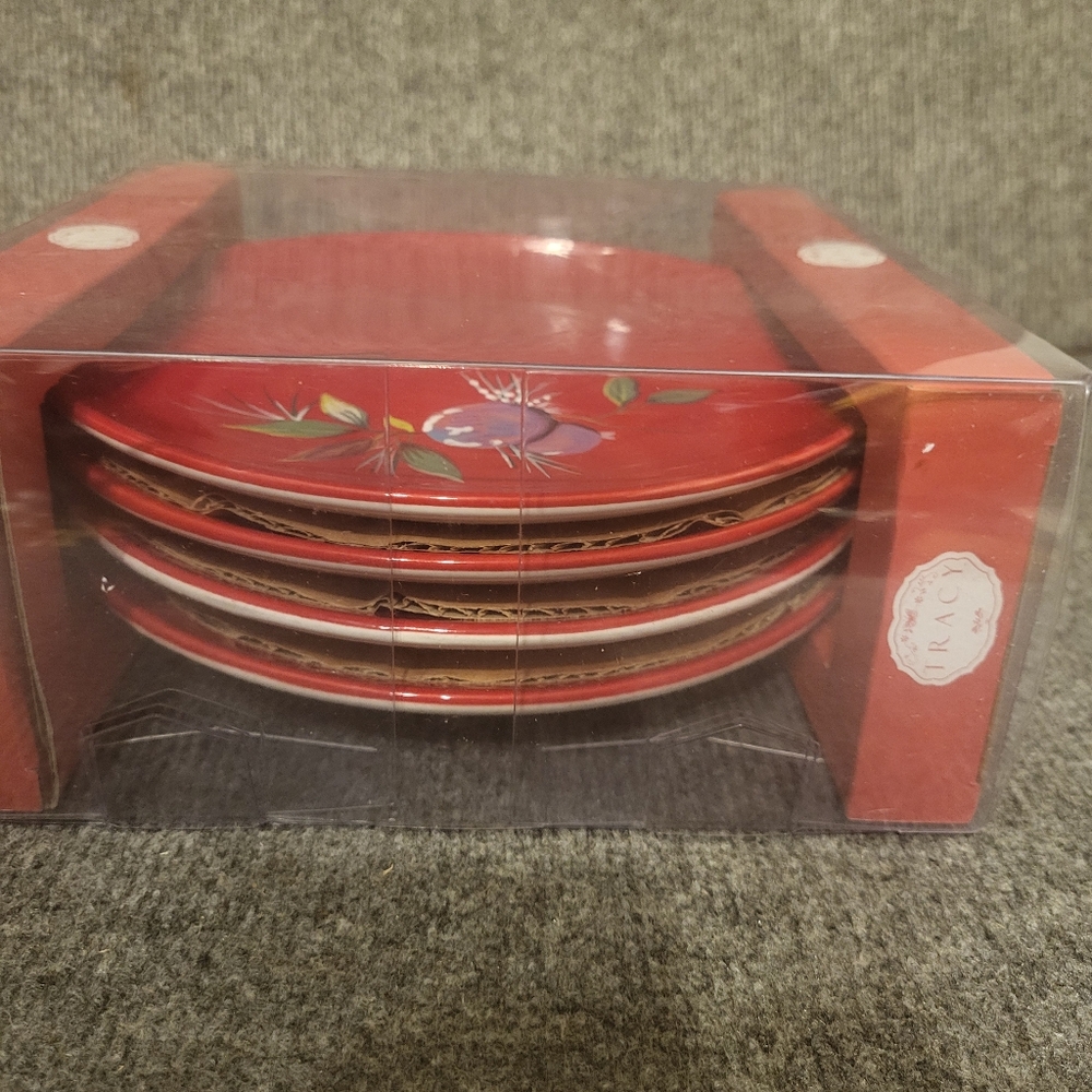 Tracy Porter Jolly sugar plum salad plates set 4